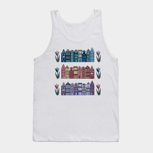 Amsterdam Houses and Tulips Tank Top